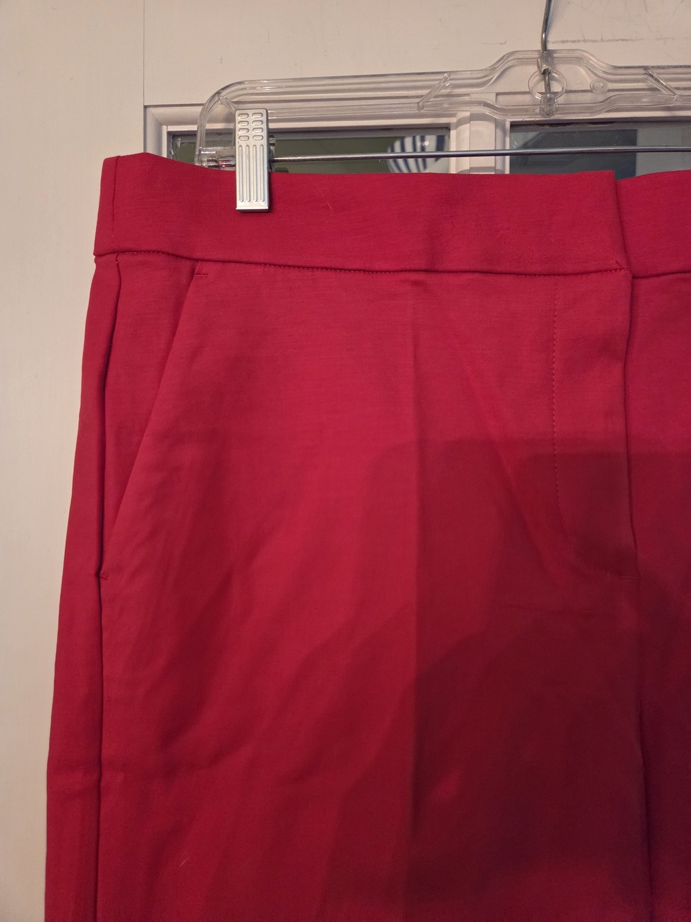 LOFT Red Wide-Leg Cropped Pants - Size 14 - Picture 7 of 9